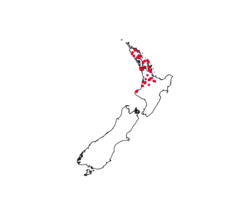 Auckland cave wētā distribution.png