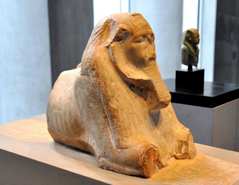 File:Maned sphinx of Amenemhat III. 12th Dynasty, c. 1800 BC. State Museum of Egyptian Art, Munich.jpg