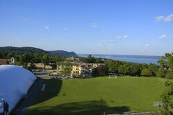 Moseley Field on the Rockland Campus overlooks the Hudson River