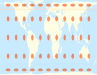 Tissot indicatrix world map Balthasart equal-area proj.svg