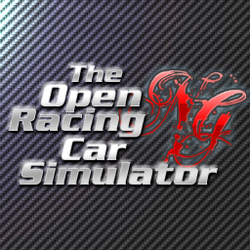 A dark-backgrounded image with the text "The Open Racing Car Simulator NG"