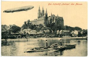 16708-Meißen-1913-Das Luftschiff "Sachsen" über Meißen-Brück & Sohn Kunstverlag.jpg