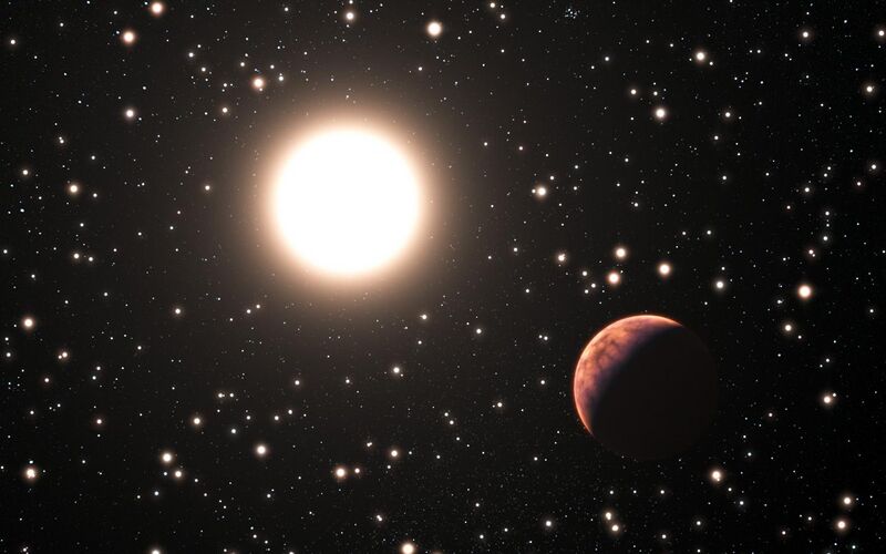 File:Artist's impression of an exoplanet orbiting a star in the cluster Messier 67.jpg