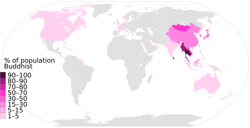 File:Buddhism percent population in each nation World Map Buddhist data by Pew Research.svg