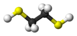 Ball-and-stick model of ethane-1,2-dithiol