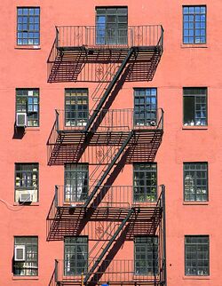 Fire escape, West 10th Street, Greenwich Village, NYC.jpg