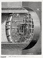 Illustration of underground tunneling-machine from Illustrated description of the Broadway underground railway (1872) by New York Parcel Dispatch Company.jpg