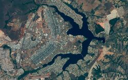 Partial view of the Federal District, Brazil seen from space in 2015.jpg