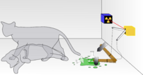 Schrödinger's cat simultaneously dead and alive in a quantum superposition