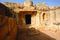 Entrance to Al-Raqeem Cave, Amman (Jordan).