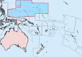 Location of the Trust Territory of the Pacific Islands in the Pacific
