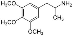 Trimethoxyamphetamine structure.svg