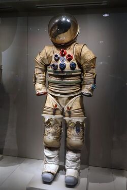AiResearch Advanced Extra-Vehicular Suit, AiResearch - Garrett Corp., 1967 - Kennedy Space Center - Cape Canaveral, Florida - DSC02899.jpg