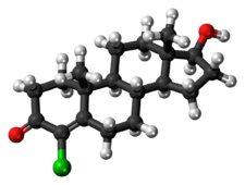 Clostebol molecule ball.png