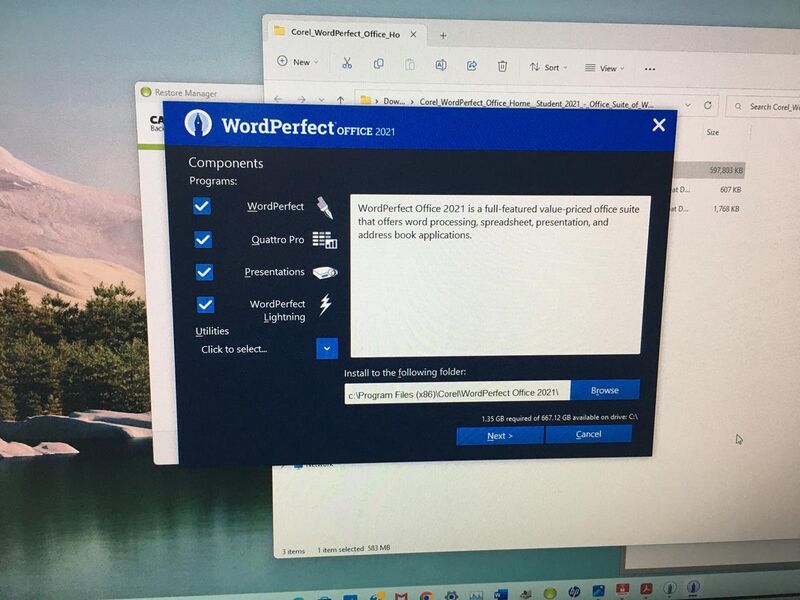 File:Corel WordPerfect Office Home and Student 2021 installation screen.jpg