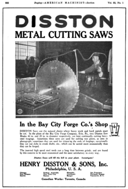 Disston saw advert in American Machinist v53 n1 1920 p332.png
