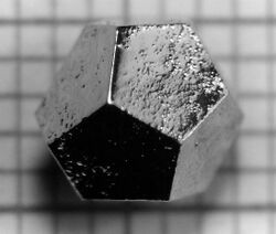 A metallic regular dodecahedron