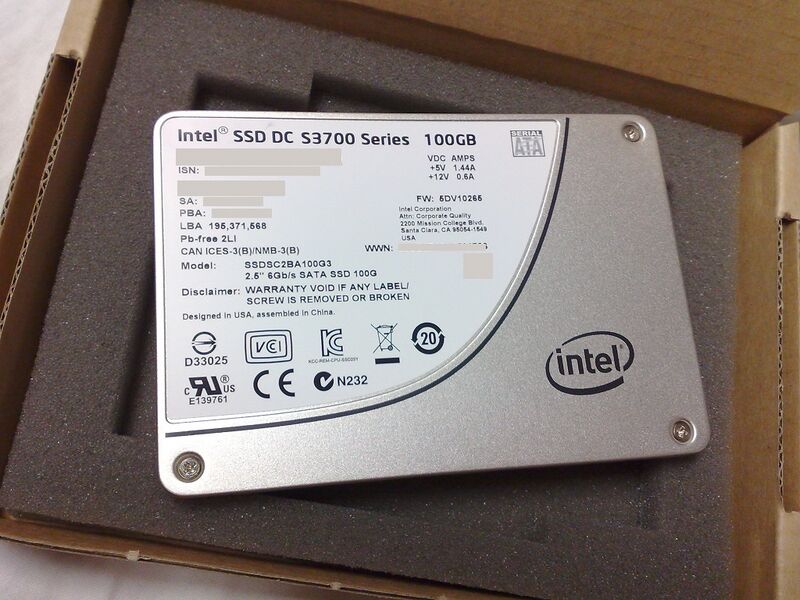 File:Intel DC S3700 SSD series, top side of a 100 GB SATA 3.0 model.jpg