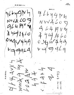 Malta 3+4 inscriptions in Gesenius's 1837 Scripturae Linguaeque Phoeniciae Monumenta.jpg