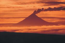 Mount Shishaldin at sunset.jpg