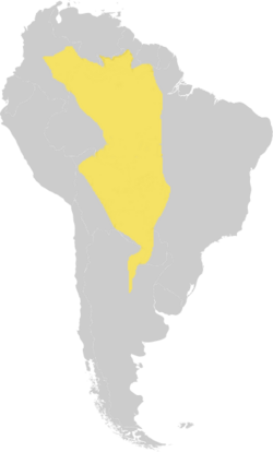 Pseudopaludicola boliviana range map.png