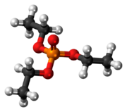 Ball-and-stick model of triethyl phosphate