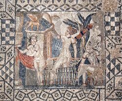 Volubilis mosaic Diana and her nymph.jpg