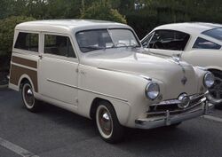 1951 Crosley CD Super Station Wagon in Cream and Brown, front right.jpg