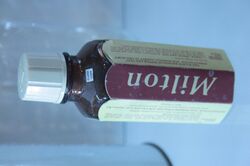 An inter-war bottle of Milton's Fluid, Hunterian Museum, Glasgow.jpg