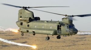 Chinook Releases Flares over Afghanistan MOD 45149667.jpg