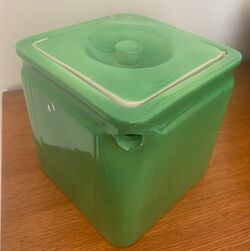 Green Cube Teapot spout view