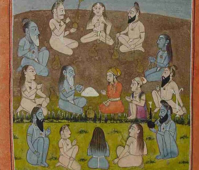 File:Janamsakhi painting showing Guru Nanak's dialogue with Sant Ren during the Sacha Sauda episode.jpg