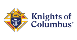 The Knights of Columbus emblem consists of a shield mounted on a formée cross. Mounted on the shield are a fasces, an anchor, and a dagger.
