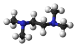 Ball and stick model of tetramethylethylenediamine