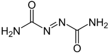 Skeletal formula of azodicarbonamide