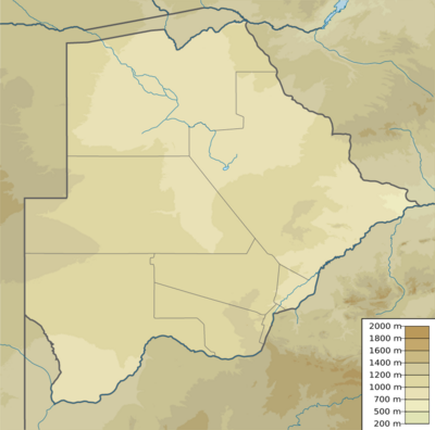 Botswana physical map.svg