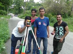 Land Surveying during survey camp in Haridwar 2014-08-09 23-45.jpg