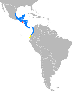 Range map Tapirus bairdii with borders.png