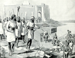 The Assyrian army leaving Assur to oppose the West Semites.png