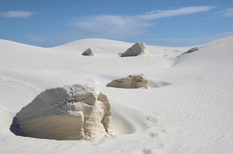 File:Yardangs in dunes, White Sands National Park, New Mexico, United States.jpg