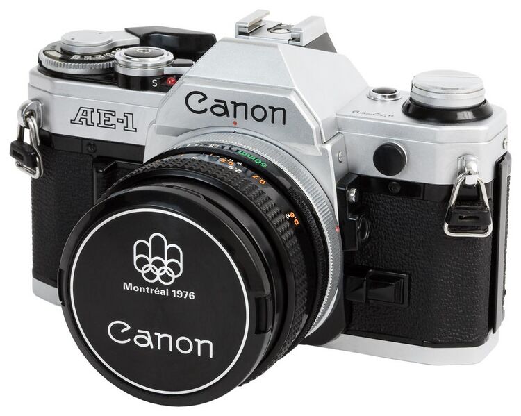 File:Canon AE-1 with 50mm f1.8 S.C. II.jpg