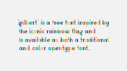 Sample of the Gilbert Color Bold font