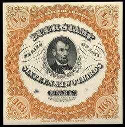 Lincoln Beer Stamp 1871.JPG