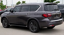 2022 Infiniti QX80 ProACTIVE 4WD in Anthracite Gray, Rear Left, 09-05-2022.jpg
