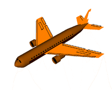 Yaw animation of a plane