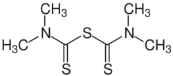 Tetramethylthiuram sulfide Structural Formula V1.svg