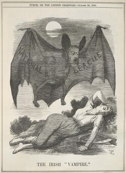 The Irish Vampire - Punch (24 October 1885), 199 - BL.jpg