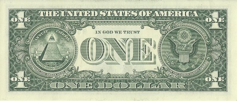 File:US one dollar bill, reverse, series 2009.jpg