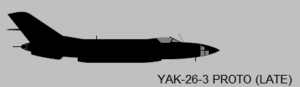 Yakovlev Yak-26-3, Yak-27P and Yak-27V side-view silhouettes (cropped).png