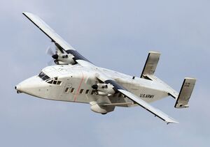 A C-23 Sherpa from the California Army National Guard's Detachment 1, Company I, 185th Theater Aviation Brigade, flies over San Diego.jpg